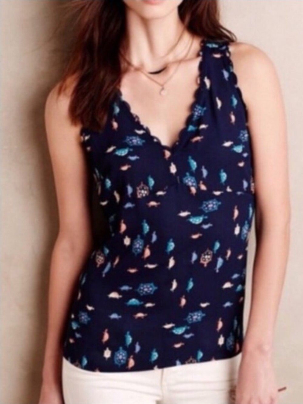 ANTHROPOLOGIE MAEVE Scallop Turtle Tank